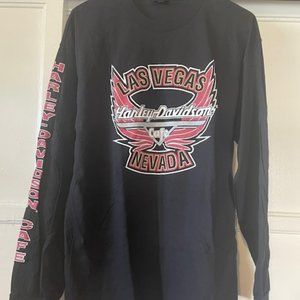 Harley Davidson, Men's, Long Sleeve shirt, Black, Size XL, Nevada